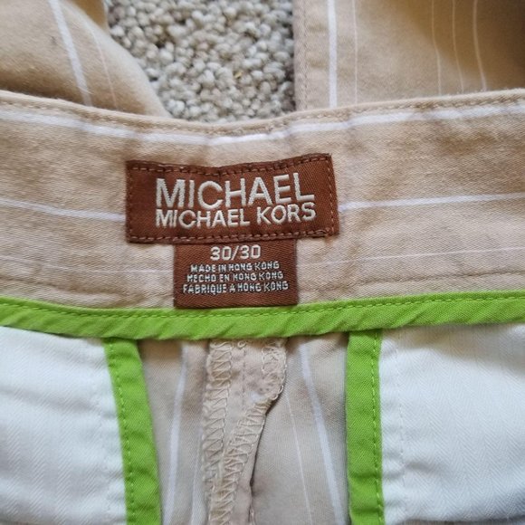 Michael Kors /  30/30 /Beige Pin Stripe Pants - Picture 3 of 3